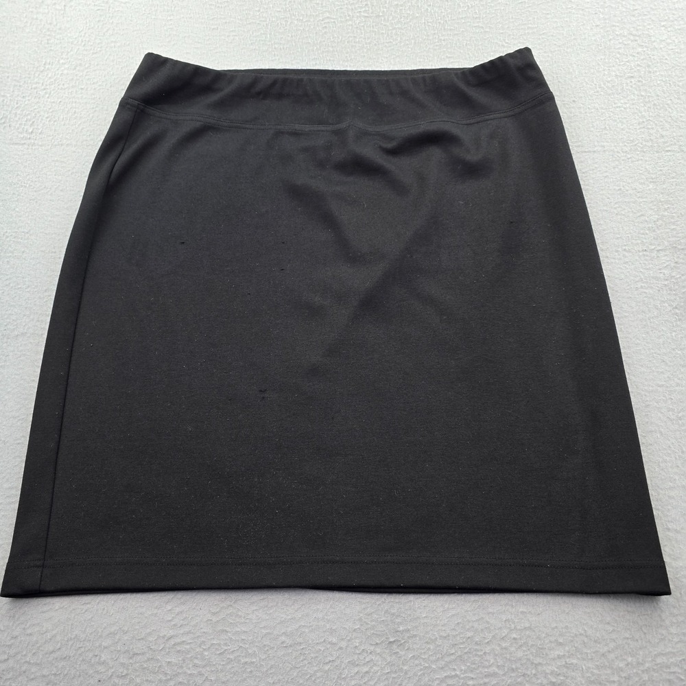 Style & Co Pencil Skirt Womens 1X Black Stretch Modern Minimalist Office Wear